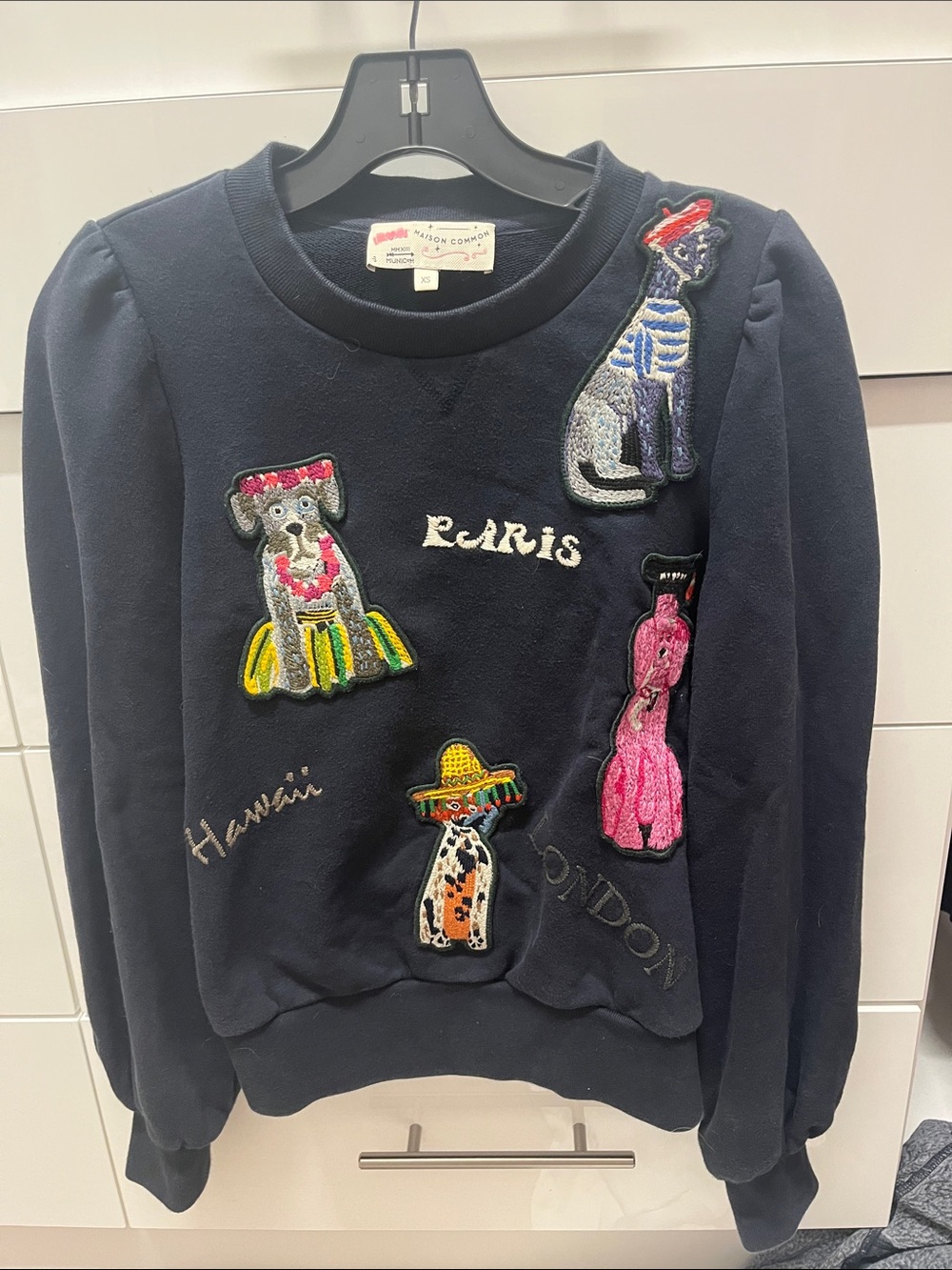 Maison Common Patch Pullover Sweatshirt